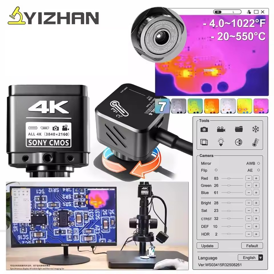 Electronics Repair Tool - YIZHAN Warmtebeeldcamera 256*192 Pixels 4k Elektronica
