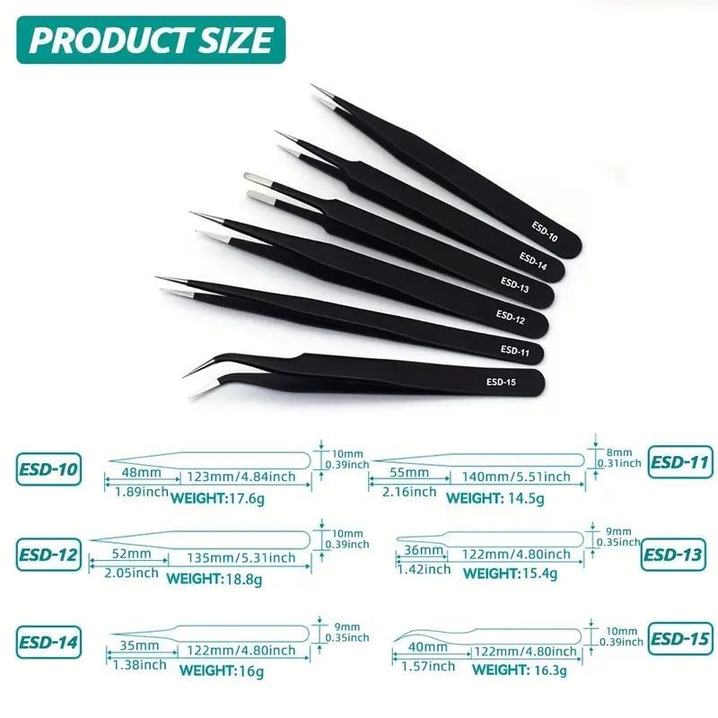 6 stks Precisie Lange Pincet S - Electronics Repair Tool recensie en prijs