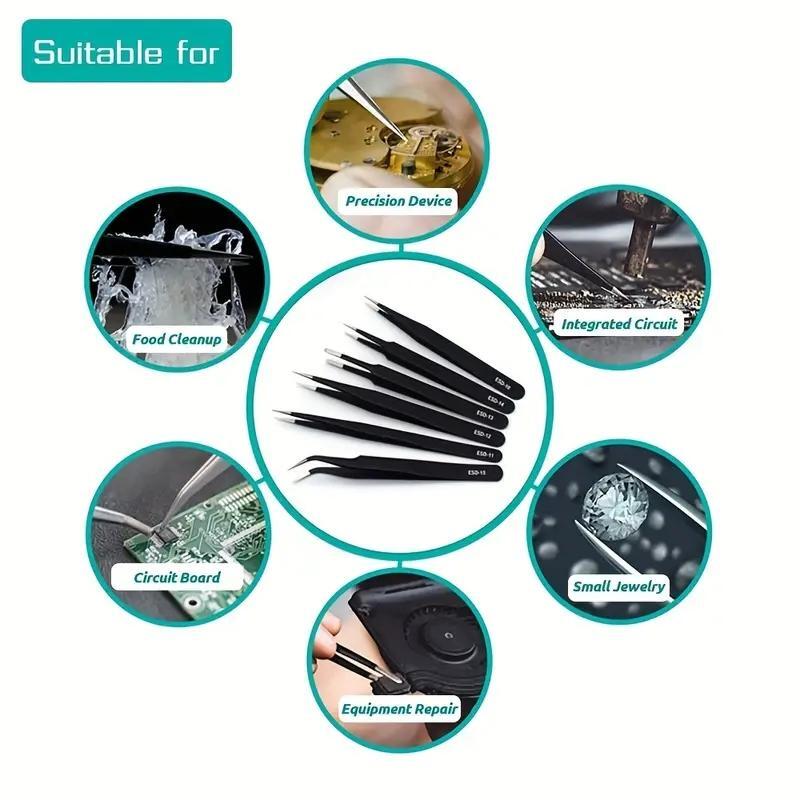 6 stks Precisie Lange Pincet S - Electronics Repair Tool recensie en prijs