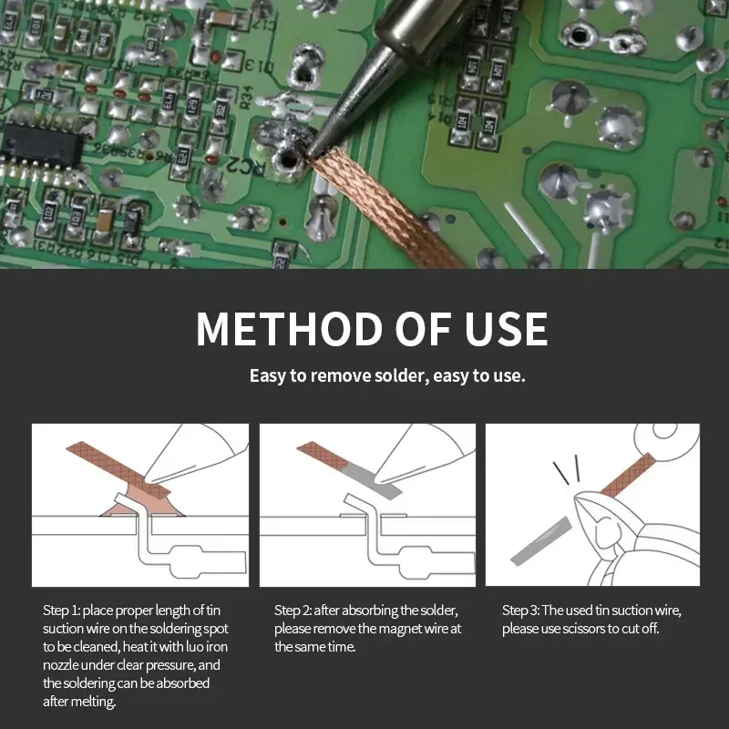 Soldeer verwijderaar, gevlocht - Solder Wick Braid recensie en prijs